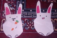 Поделка из бумаги-Зайцы