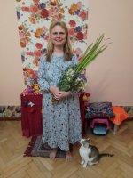 Арина и Ананда  улыбаются